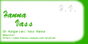 hanna vass business card